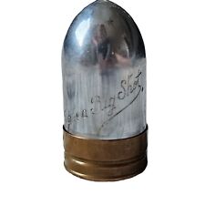 Vintage Take a Big Shot Glass Bullet with Base Stainless USA Allbright picture