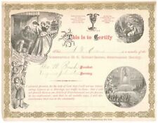 Summerfield M. E. Sunday School Temperance Society - Membership Certificate - Pr picture