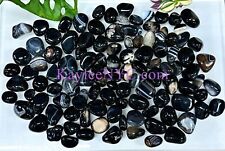 Wholesale Lot 2 Lbs  Natural Black Onyx Tumble Stone Nice Quality Healing picture