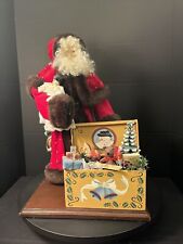 Norma DeCamp Santa with Music Box Filled with Toys House Of Hatten Large Vintage picture