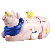 Ultra-Rare Coco Dowley Pig | 3-Pc Ceramic Set | Perfect Gift | Kitchen | Nursery picture