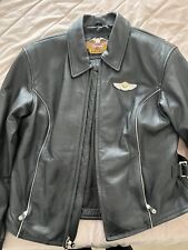 Harley Davidson Women’s 100 Year Leather Jacket Large EUC picture