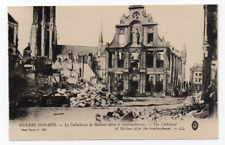 1914-1915 war, the cathedral of Mechelen after the bombing picture