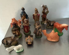 Vintage Ceramic/Plaster 15 Piece Nativity Set  picture