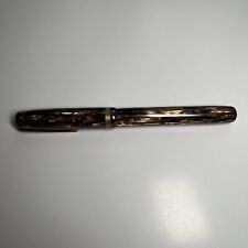 Vtg Moore Fountain Pen 14kt brown gold Tortoise Shell Inlay  Maniflex, 32-A? picture