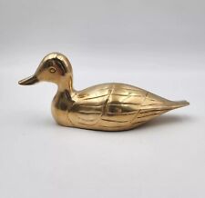 Vintage Mid-Century Price Products Solid Brass Loon Duck Mallard Figurine 9