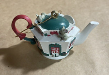 Enesco Tea Tiny Teapot Series Christmas Ornament 1989 picture