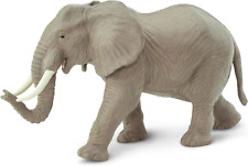 African Elephant Toy Figurine - Detailed, Hand-Painted 6.5