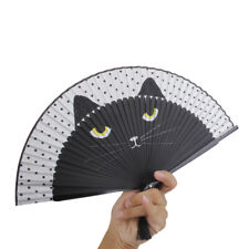 Folding Silk Fan Hand Holding Fan Oriental Hand Fan Lace Handheld Fan Decorative picture