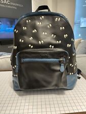 Coach X Disney Spooky Eyes Black Leather Backpack picture