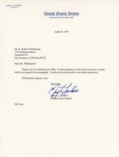 Louisiana US Senator Mary Landrieu -- 1997 signed letter picture