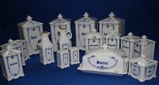 Antique German 28 Piece Porcelain Canister and Spice Set Germany  picture