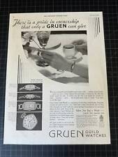 Vintage 1932 Gruen Guild Watches Print Ad picture