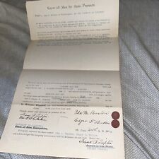 Antique New Hampshire Deed Ada Buxton Orlando Coon Genealogy Merrimack County picture
