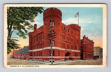 Lawrence MA-Massachusetts, Armory M.V.M. Antique Vintage Souvenir Postcard picture