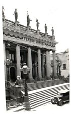 RPPC  Guanajuato Mexico Teatro Juárez BUILDING & CAR REAL PHOTO POSTCARD c. 1940 picture