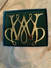 Williamsburg Virginia Metalcrafters Brass William & Mary Christmas Ornament picture