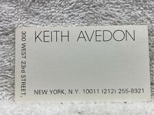 Keith Avendon Productions New York 1980's 1990's Business Card Vtg picture