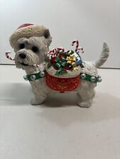 Westie Terrier Danbury Mint Candy Cane Presents Christmas Sculpture picture