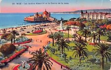 Nice France Boardwalk Jardin Albert Promenade Early 1900s Postcard C55 picture