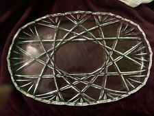 Beautiful Lead Crystal Platter Serving Tray 11