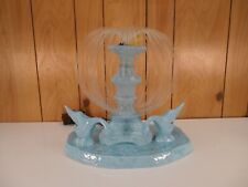 Vintage MCM Ceramic Swan Fiber Optic Lamp Ceramic Fountain Large picture