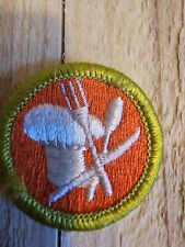 Cooking (Green) Merit Boy Scout Badge Vintage 90's Type H [MB-677]  picture