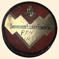Vintage Underwood Elliott Fisher Company Red Empty Typewriter Tin picture