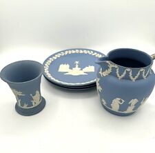 Wedgwood Jasperware Blue Vintage - Excellent Set Mint Condition picture