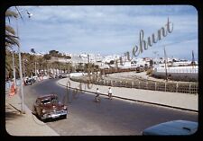 Tangier Morocco Street Scene Train Railroad Car 35mm Slide 1950s Kodachrome picture