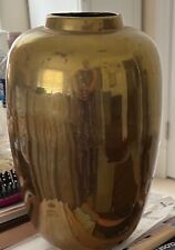 Large Beautiful Solid Brass Vase 3 lbs 3.4oz Ten Inches Tall picture