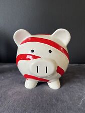 2010 Target Pig Piggy Coin Money Bank White & Red Design picture