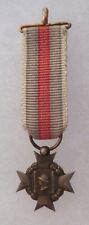 1914-1918 WWI Cross SMV Silver MINIATURE Medal ORIGINAL 15mm Mini Medal picture