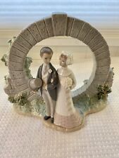 LLADRO RETIRED Bride/Groom #4808, w Box, & Bermuda Moongate Wedding Arch #7503 picture