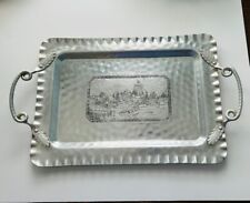 Vintage Cromwell Hand Wrought Hammered Aluminum Tray picture