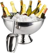 Large Champagne Bowl,12L Champagne Bowl Ice Bucket with Scoop Stainless Steel picture