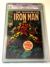 Iron Man #1 CGC 5.5 1968 Marvel Comic Book Slab Purple Label Restoration FN- picture