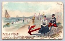 1893 94 Calendar Anchor Pain Expeller Beach Boardwalk People Summer P162 picture
