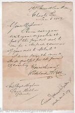Prince William Wilhelm of Sweden Antique Autograph Signed Letter Georgia 1917 picture