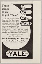 1918 Print Ad Yale Padlocks & Builder's Hardware Yale & Towne New York,NY picture