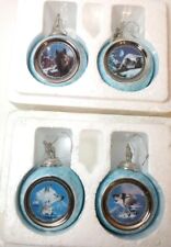 Vintage Wolf Ornaments Bradford Exchange Spirit Of The Wilderness 4 Ornaments picture