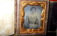 1/9th Size Ambrotype of young lady in full pouch case picture