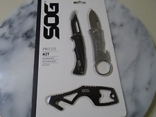 SOG Pro 2.0 Kit 3Pc Set 2 Pocket Knives Knife Flat Tool Caplifters 99-99-05-41W picture