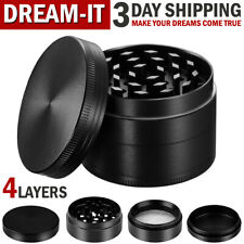 Tobacco Herb Grinder Spice Herbal 4 PC Metal Chromium Alloy Smoke Crusher picture