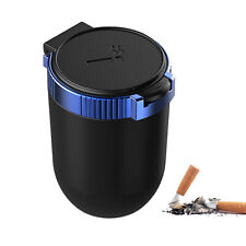 Car LED Light Up Ashtray Smokeless Ash Cigarette Cylinder Holder Cup Blue picture