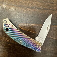 Vintage Buck 565RB Rainbow Titanium Folding Knife 1995 picture