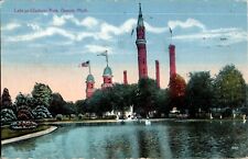 Lake at Gladwin Park, Detroit, Michigan MI 1915 Postcard picture
