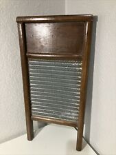 Washboard Vintage Wood & Metal. Ribbed. Snow Bird Brand 84R 2514. picture