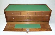 H. GERSTNER & SONS 4-DRAWER WB62 WALNUT MACHINIST'S TOOL & DIE BASE, STOP-TRAC picture