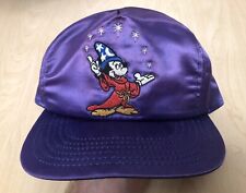 Vintage Disney Hat Mickey Mouse Character Fashions Fantasia Atlas Purple Satin picture